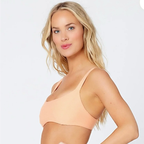 NWOT LSpace x Revolve Jess in Tangerine‎ Bikini Top - Picture 2 of 8